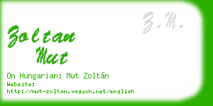 zoltan mut business card