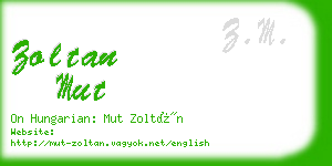 zoltan mut business card